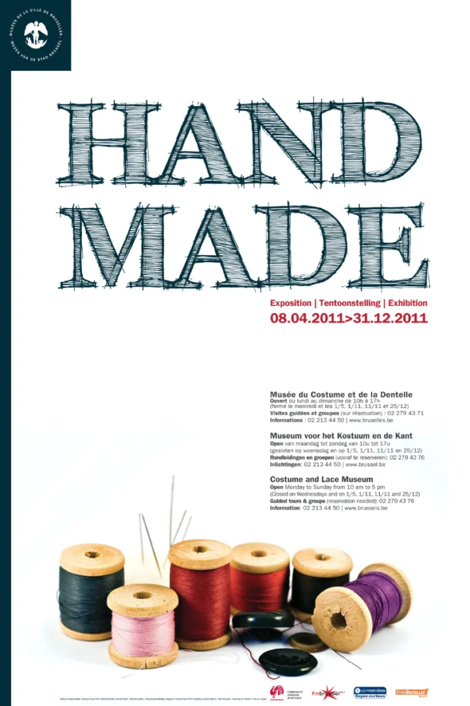 Expo Handmade - Musee mode et dentelles Affiche ©Chuva Design